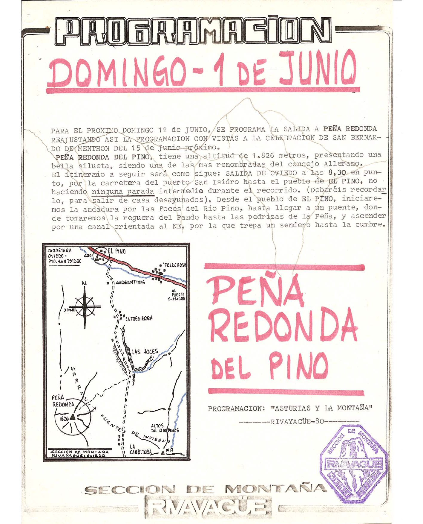 1 junio, 1980: Peña Redonda del Pino