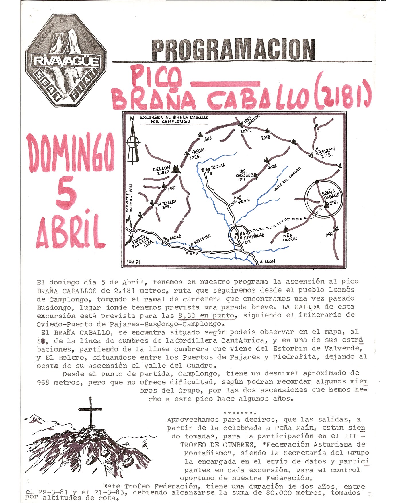 5 abril, 1981: Braña Caballo