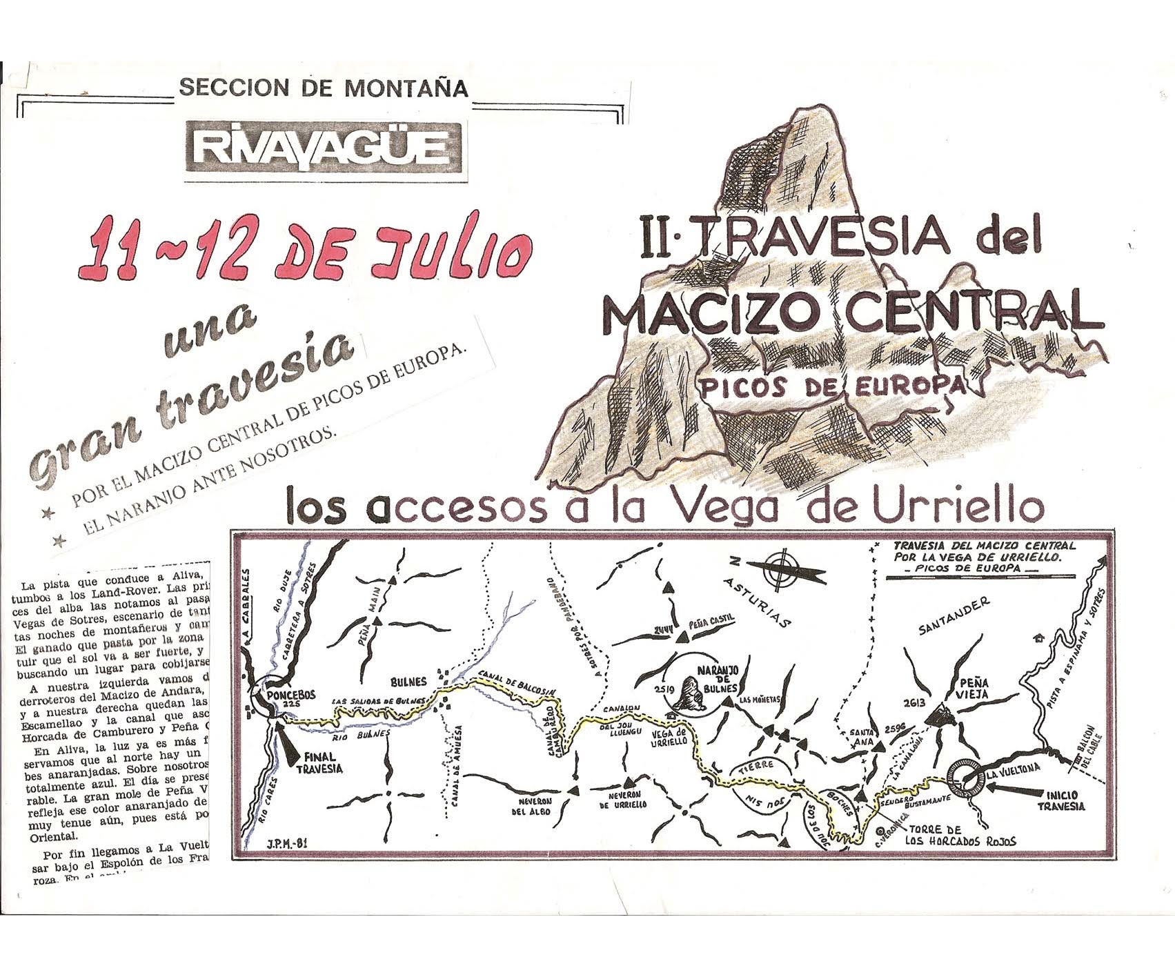 11 y 12 julio, 1981: Travesía del Macizo Central