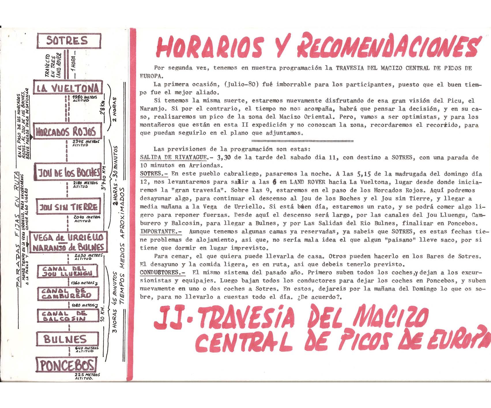 11 y 12 julio, 1981: Travesía del Macizo Central